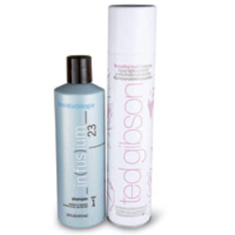 infusium 23 moisturologie shampoo and ted gibson beautiful hold hairspray 