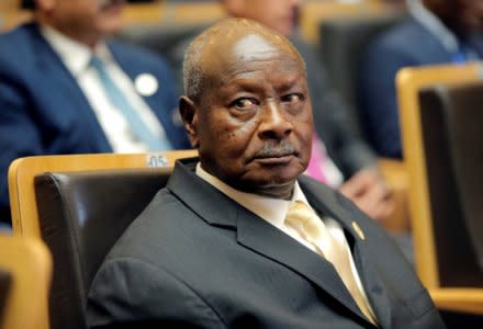 FILE PHOTO: Uganda's President Yoweri Museveni attends the 30th Ordinary Session of the Assembly of the Heads of State and the Government of the African Union in Addis Ababa, Ethiopia January 28, 2018. REUTERS/Tiksa Negeri