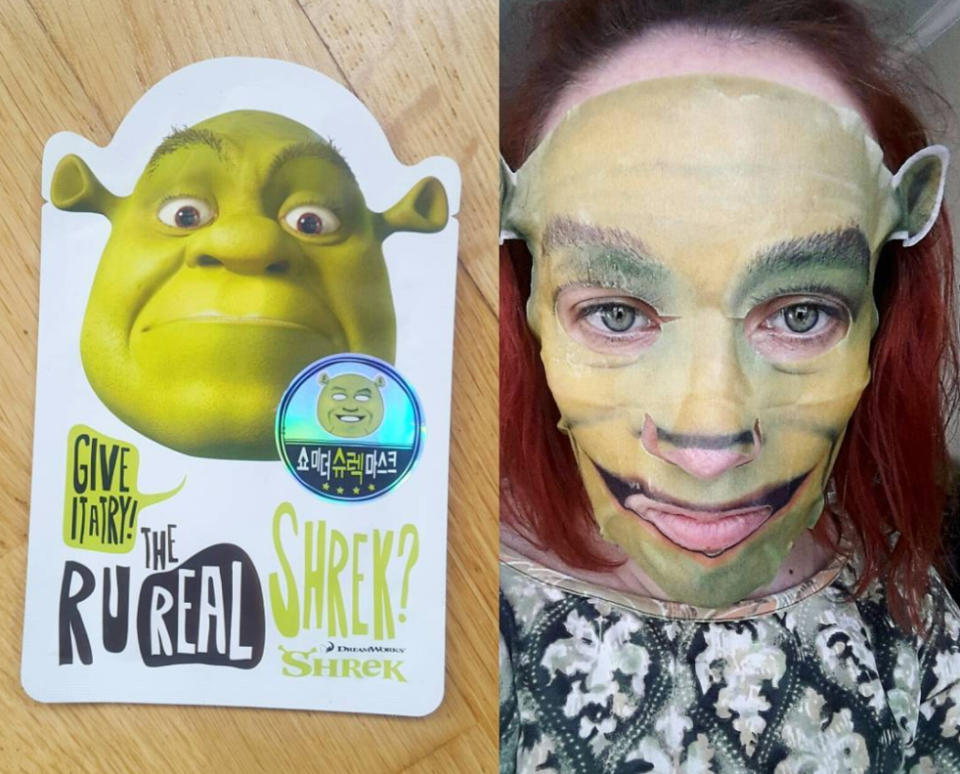 Shrek face masks