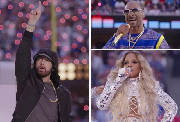 Halftime At Super Bowl LVI In Photos: Eminem, Snoop Dogg & More