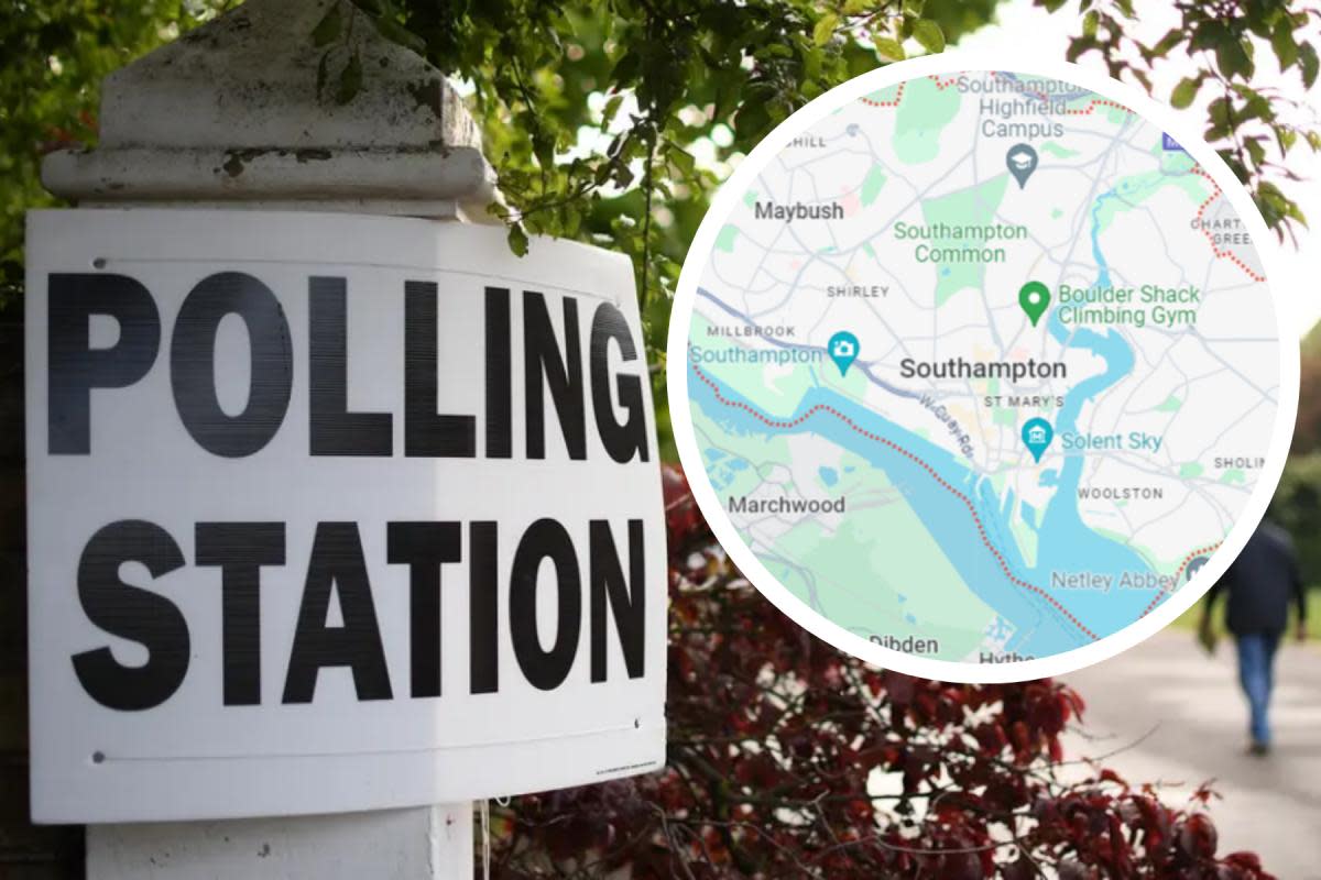 There will be more than 80 polling stations in operation in Southampton on July 4 <i>(Image: PA/Google Maps)</i>