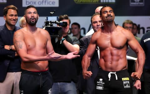 Both fighters weighed in lighter than for their first fight in 2017 - Credit: GETTY IMAGES