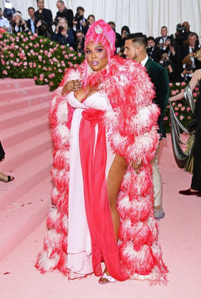 Lizzo's shimmering sheer pink leotard is absolutely fabulous