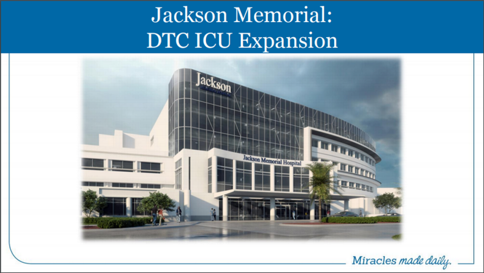 Representación de un renovado Diagnostic Testing Center de Jackson Memorial Hospital, en donde el sistema de salud hace sus trasplantes de órganos. (Fotografía facilitada por Jackson Health System).