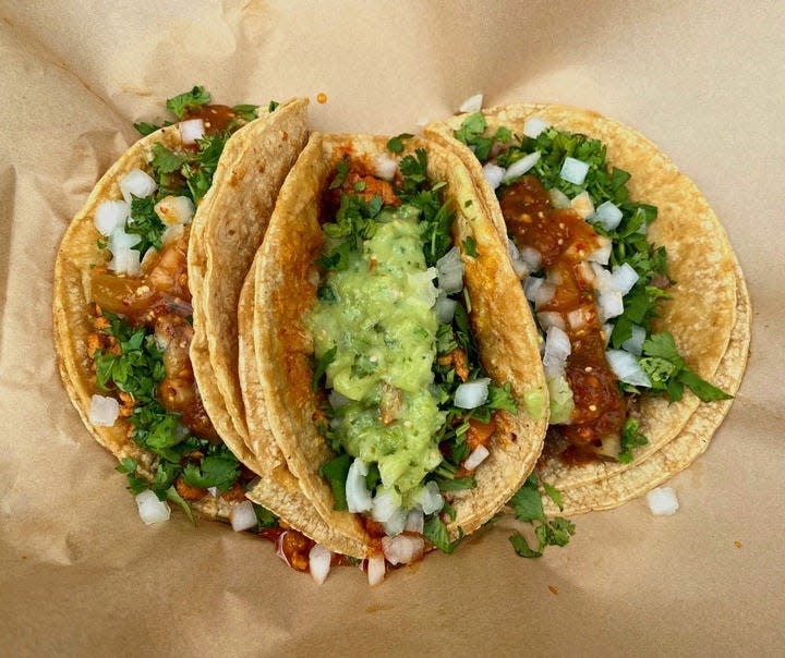 A sampling of tacos served at the Royal Oak Taco Fest