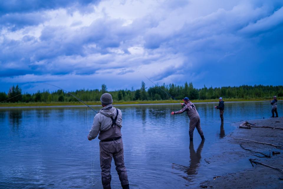 Sioux Falls local Nick Bentele and five other fishermen, including Aaron Gerlovich and Heath Kooiman, fly fish in Alaska in September 2021. Filmmaker Isaac Honer used footage from the trip in his documentary "Blood Knot."