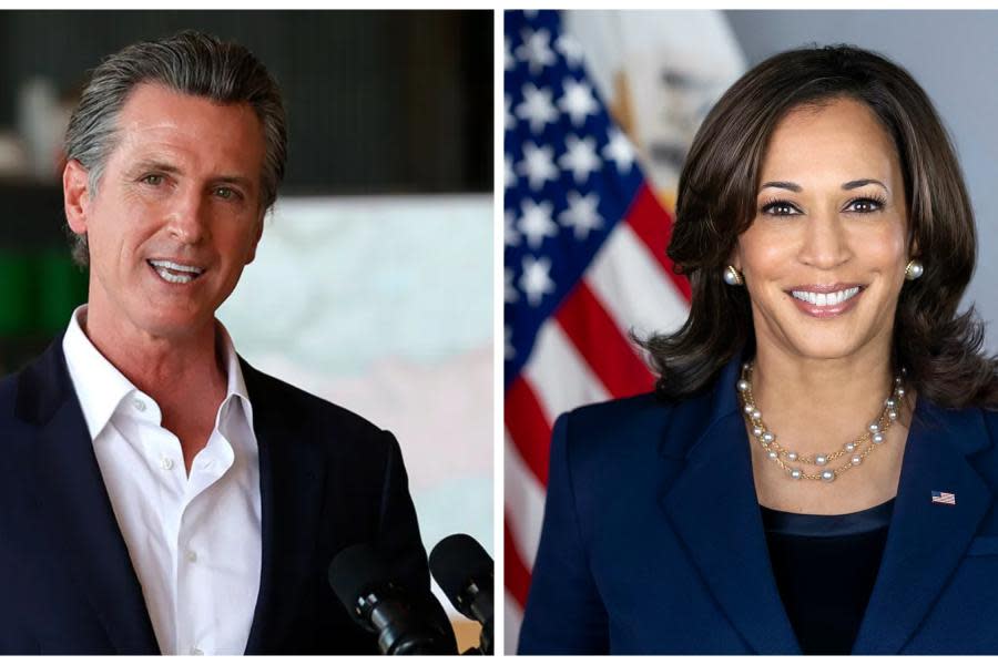 Gavin Newsom, gobernador de California, respalda a Kamala Harris como precandidata presidencial demócrata por EEUU