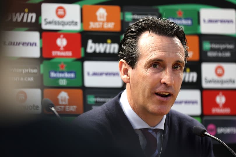 Unai Emery spoke to the press after Aston Villa's defeat to Olympiacos