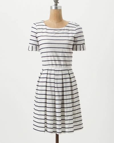 Scalloped Stripes Dress