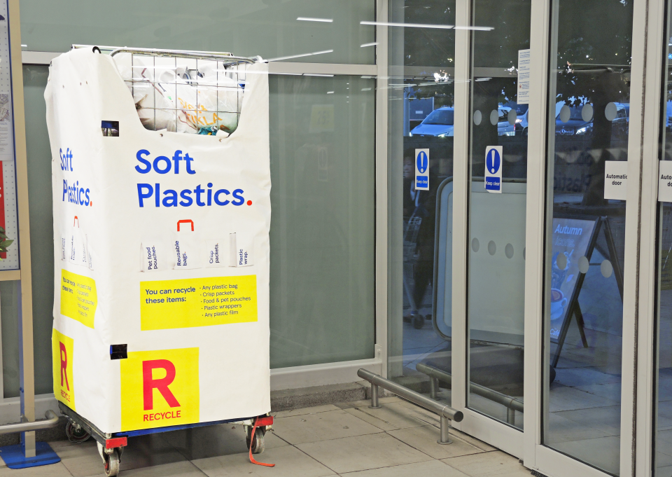 A Soft Plastic collection point at a Tesco store. (EIA UK)