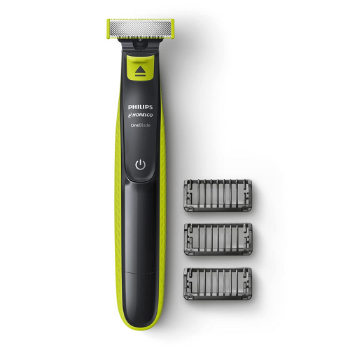 Phillips Norelco OneBlade Hybrid Electric Trimmer and Shaver with three extra razor blades