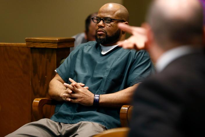 Defendant Billy Ray Turner makes an appearance in Judge Lee Coffee's courtroom Thursday, Aug. 22, 2019. Turner is charged with killing NBA star Lorenzen Wright.