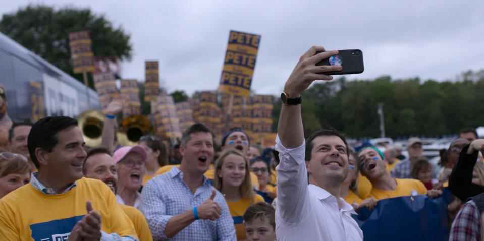 "Mayor Pete" traces Pete Buttigieg's campaign for president of the U.S. as well as his loving relationship with husband Chasten.