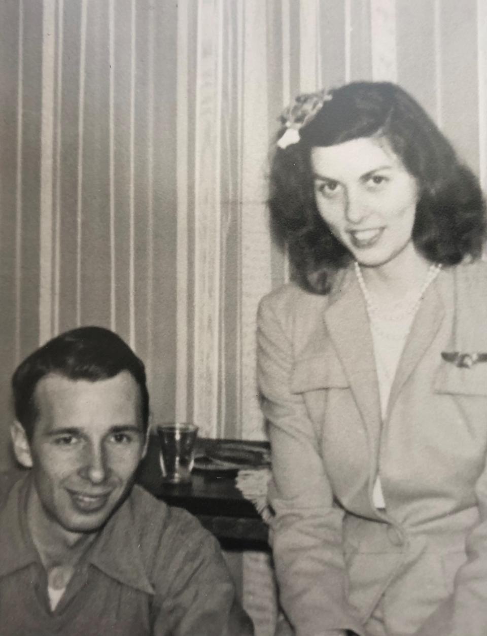 August "Pat" Petrovich and his wife, Betty, pose in this undated photograph. Petrovich, a flight engineer for United Airlines, was one of 50 people who died aboard the ill-fated Flight 610, which crashed into Crystal Mountain west of Fort Collins on June 30, 1951. Petrovich left behind Betty and their 18-month-old daughter, Nancy.