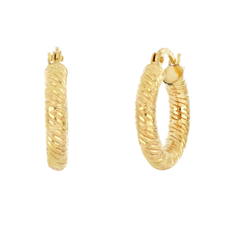 14K Twisted Hoop Earrings