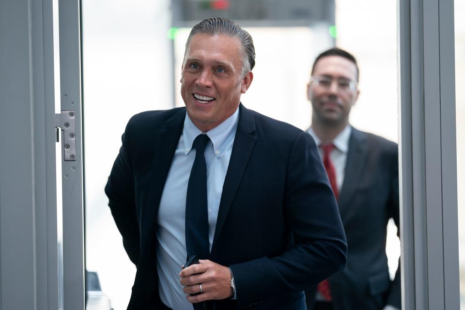 Devon Archer, Hunter Biden's former business partner, passes through the security checkpoint as he arrives on Capitol Hill to give closed-door testimony to the House Oversight Committee in the Republican-led investigations into President Biden's son, in Washington, Monday, July 31, 2023. (AP Photo/J. Scott Applewhite) ORG XMIT: DCSA101