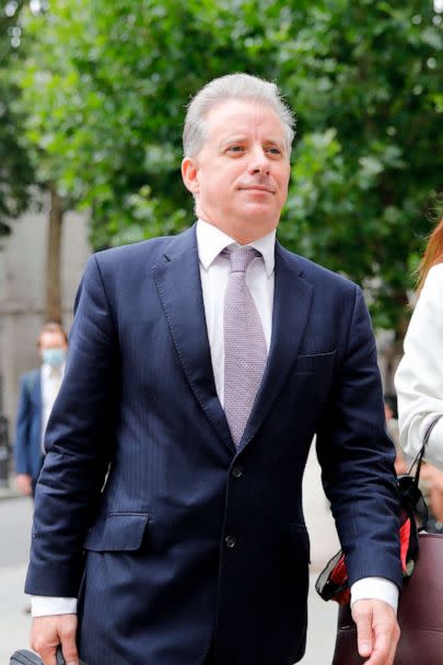 PHOTO: In this July 24, 2020, file photo, former UK intelligence officer Christopher Steele arrives at the High Court in London. (Tolga Akmen/AFP via Getty Images, FILE)