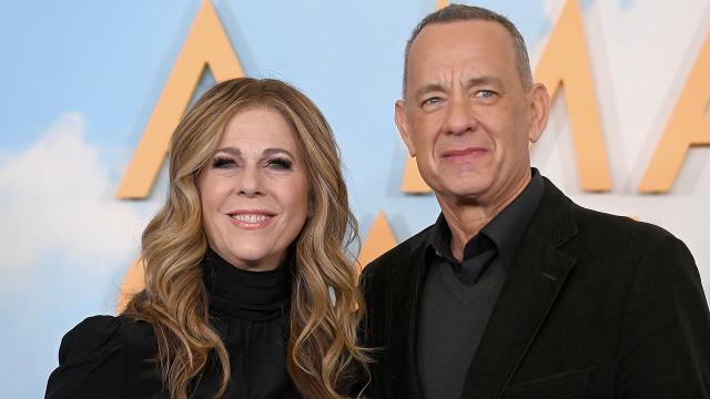 Tom Hanks and Rita Wilson at the premiere for &quot;A MAn Called Otto&quot;