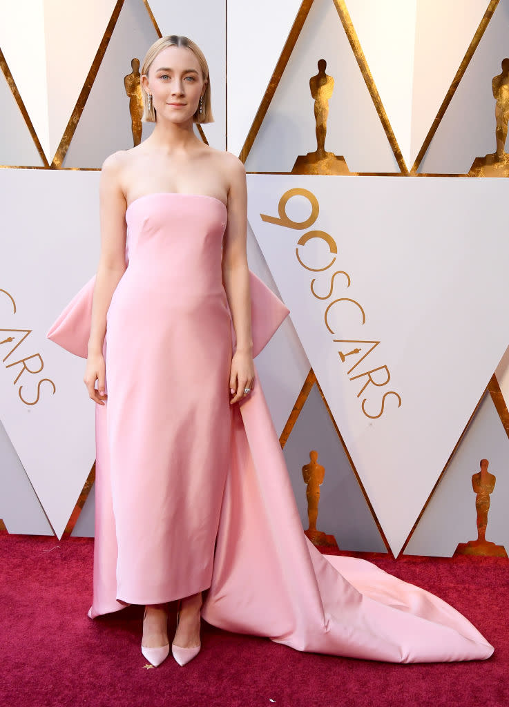 <p>La jeune Saoirse Ronan était, elle, en lice pour l’Oscar de la meilleure actrice après son rôle de Christine McPherson dans “Lady Bird.” Crédit image : Getty Images </p>