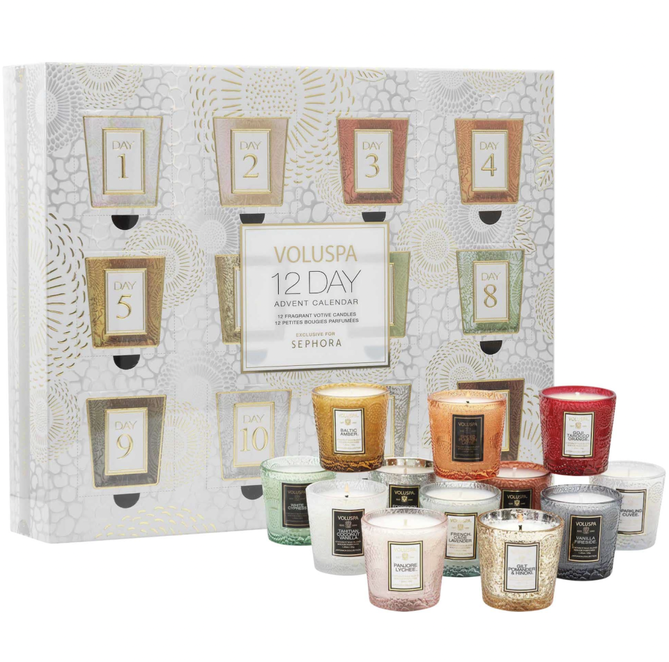 <p><a href="https://go.redirectingat.com?id=74968X1596630&url=https%3A%2F%2Fwww.sephora.com%2Fproduct%2F12-day-advent-calendar-P501343&sref=https%3A%2F%2Fwww.cosmopolitan.com%2Flifestyle%2Fg34390628%2Fbest-advent-calendars-for-candle-lovers%2F" rel="nofollow noopener" target="_blank" data-ylk="slk:Shop Now;elm:context_link;itc:0;sec:content-canvas" class="link ">Shop Now</a></p><p>VOLUSPA 12 Day Advent Calendar</p><p>sephora.com</p><p>$75.00</p><span class="copyright">Voluspa</span>