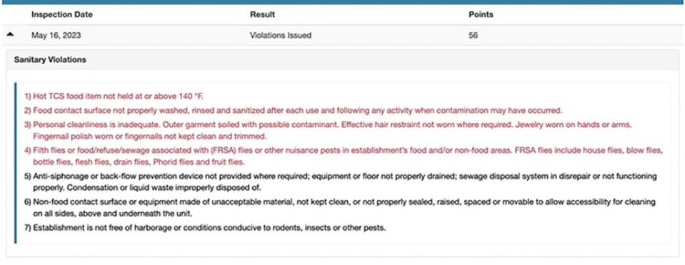 During its most recent reported inspection, the white-tablecloth restaurant was found to have “filth flies” and workers with “inadequate” personal cleanliness such as untrimmed fingernails, according to online city Department of Health records. NYC Health