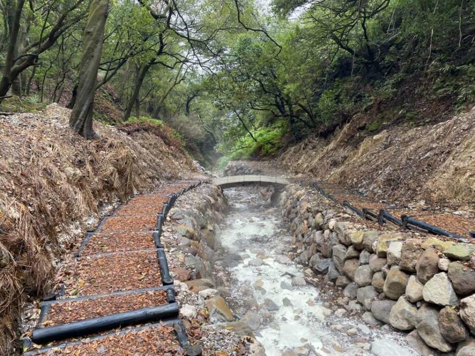 紫明溪溪畔步道。   圖：台北市政府工務局大地工程處／提供