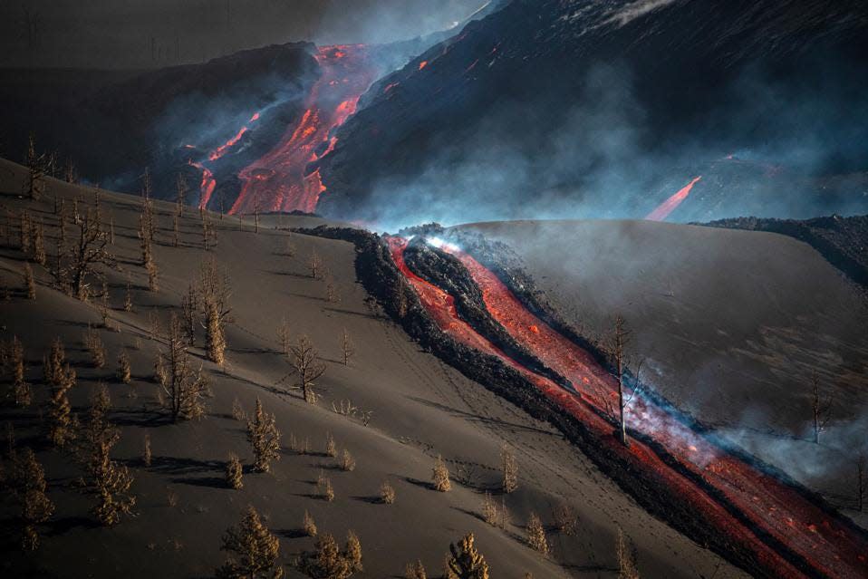 Erupción del volcán Cumbre Vieja en la isla de La Palma, Islas Canarias, España