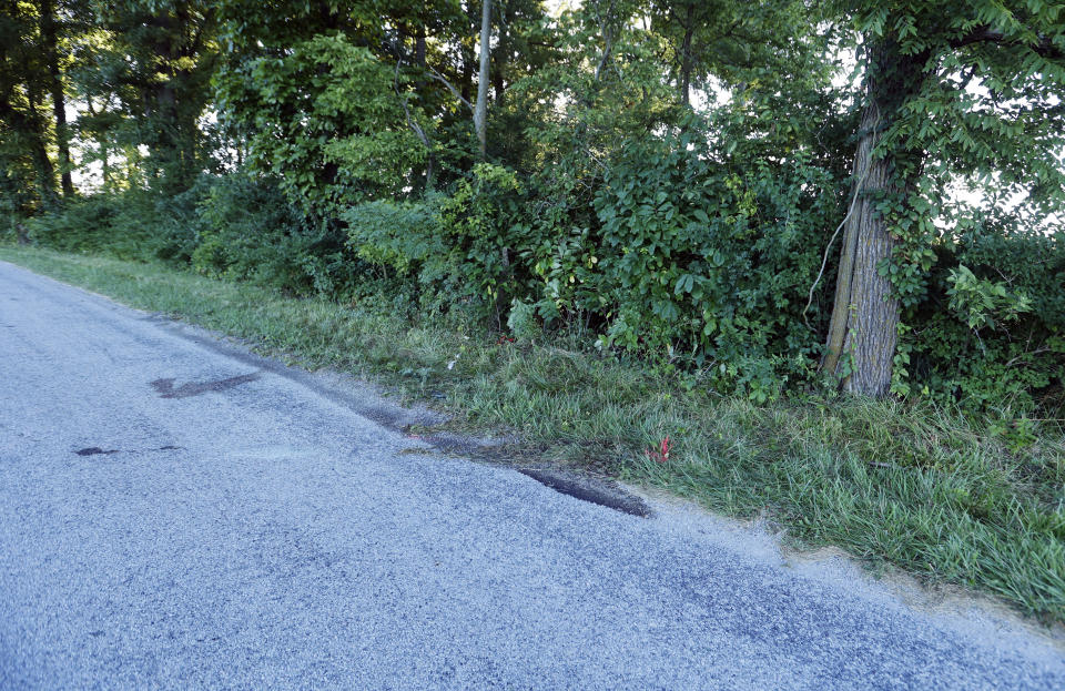 The area in Chester Township, Ohio, seen Friday, Aug. 12, 2022, near where the Ohio State Highway Patrol says a standoff took place the day before. Authorities are investigating the motives 42-year-old Ricky Shiffer, an armed man who they say tried to breach the FBI’s Cincinnati office, fled and died hours later in a rural standoff with law enforcement. (AP Photo/Paul Vernon)