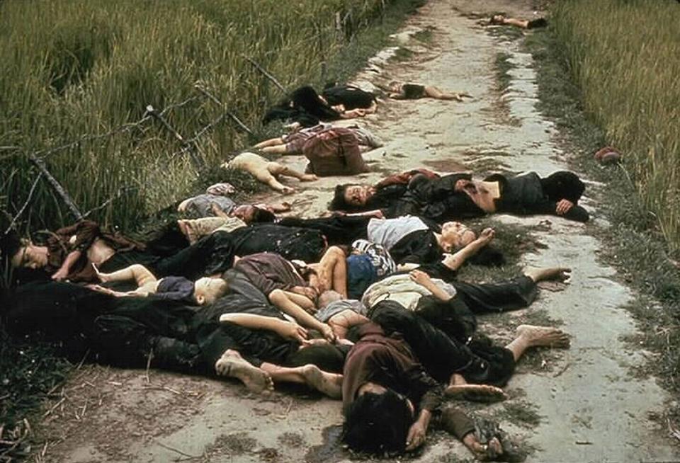 The bodies of Vietnamese people in the village of My Lai murdered by the U.S. Army in just one action of the much wider, atrocity-scarred, year-long US offensive, Operation Wheeler/Wallowa. (Credit: Universal History Archive/Getty Images)