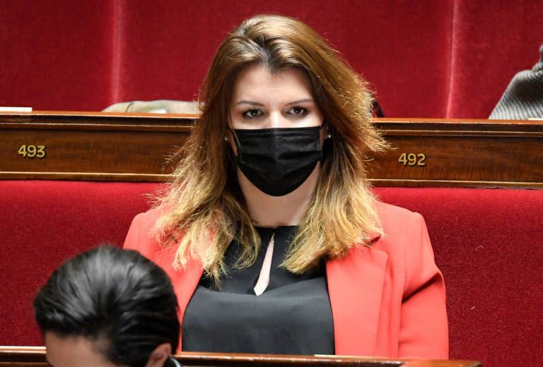 La ministre déléguée à la citoyenneté Marlène Schiappa le 30 mars 2021 à l'Assemblée nationale à Paris - Bertrand GUAY © 2019 AFP