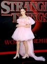 <p>The actress wore custom Rodarte to the Stranger Things season 3 premiere in June 2019.</p>