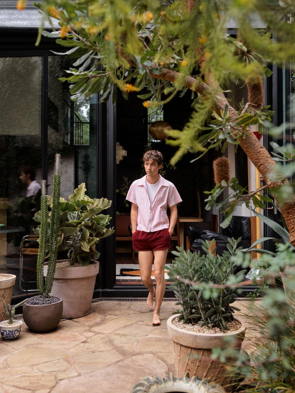 Aussie star Troye Sivan in his Melbourne garden.