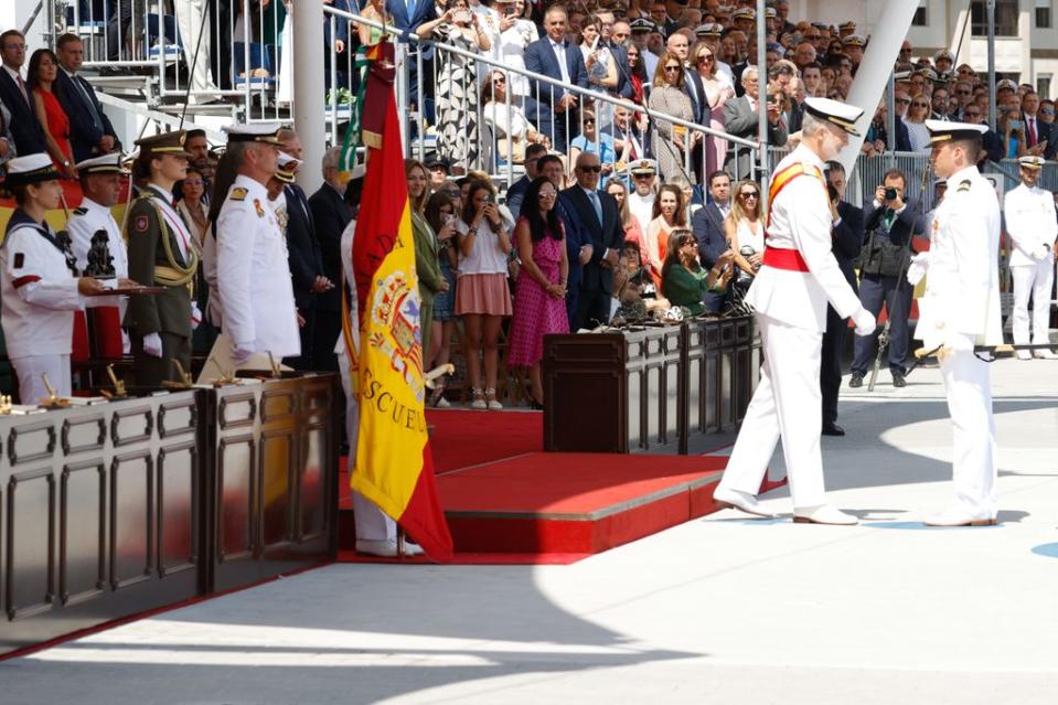 Rey Felipe VI en la Escuela Naval de Marín el 16 de julio de 2024