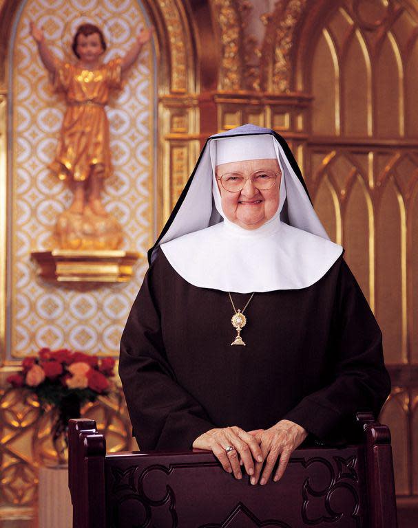 This undated photo provided by Eternal Word Television Network shows Mother Mary Angelica, who founded the EWTN channel in 1981. She died on Easter Sunday 2016 at age 92.