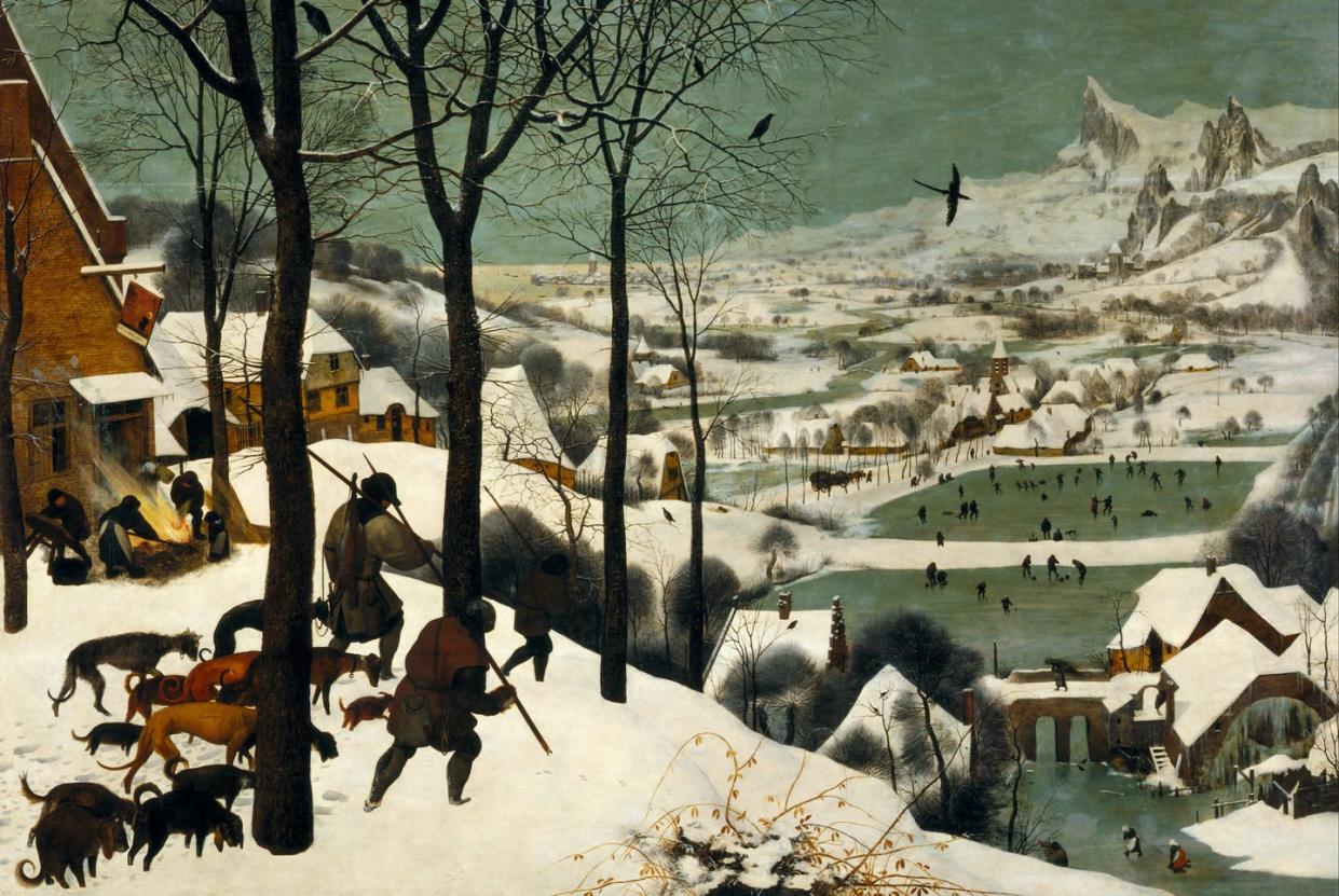 <span class="caption">The Little Ice Age brought some bitter extremes.</span> <span class="attribution"><a class="link " href="https://commons.wikimedia.org/wiki/File:Pieter_Bruegel_the_Elder_-_Hunters_in_the_Snow_(Winter)_-_Google_Art_Project.jpg" rel="nofollow noopener" target="_blank" data-ylk="slk:Pieter Bruegel the Elder, 1565;elm:context_link;itc:0;sec:content-canvas"><span class="caas-xray-inline-tooltip"><span class="caas-xray-inline caas-xray-entity caas-xray-pill rapid-nonanchor-lt" data-entity-id="Pieter_Bruegel_the_Elder" data-ylk="cid:Pieter_Bruegel_the_Elder;pos:1;elmt:wiki;sec:pill-inline-entity;elm:pill-inline-text;itc:1;cat:VisualArtist;" tabindex="0" aria-haspopup="dialog"><a href="https://search.yahoo.com/search?p=Pieter%20Bruegel%20the%20Elder" data-i13n="cid:Pieter_Bruegel_the_Elder;pos:1;elmt:wiki;sec:pill-inline-entity;elm:pill-inline-text;itc:1;cat:VisualArtist;" tabindex="-1" data-ylk="slk:Pieter Bruegel the Elder;cid:Pieter_Bruegel_the_Elder;pos:1;elmt:wiki;sec:pill-inline-entity;elm:pill-inline-text;itc:1;cat:VisualArtist;" class="link ">Pieter Bruegel the Elder</a></span></span>, 1565</a></span>