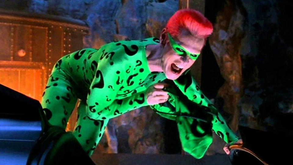 Jim Carrey as the Riddler in Batman Forever