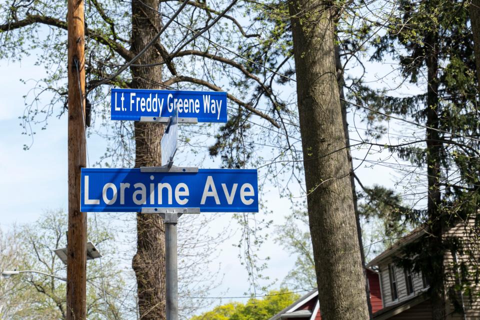 Lt. Freddy Greene Way in Teaneck on Friday, April 14, 2023. 