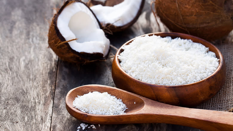 coconut and coconut flakes