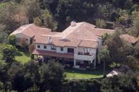 Aerial view of Justin Timberlake's home in Los Angeles, California.
