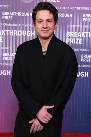 <p>Steve Granitz/FilmMagic</p> Charlie Puth arrives at the 10th Annual Breakthrough Prize Ceremony in Los Angeles in April 2024