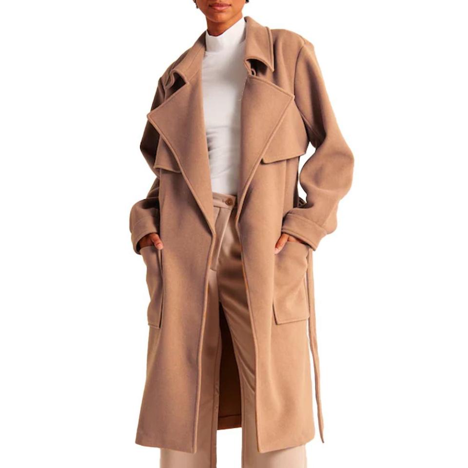 15) Wool-Blend Trench Coat