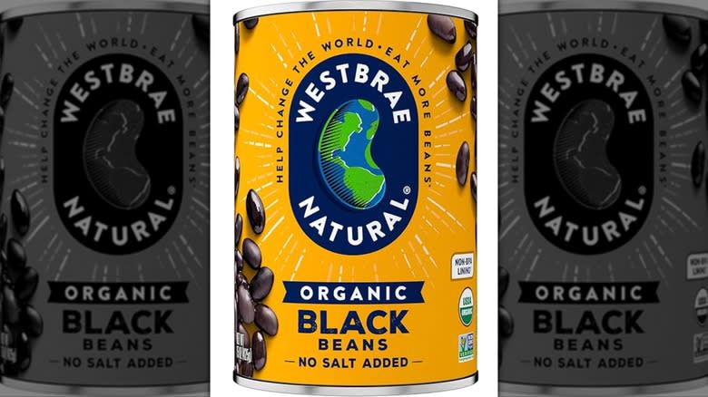 can of Westbrae Black Beans