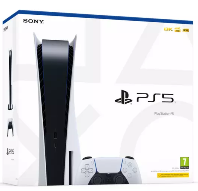 The retail box for the PS5 (Sony)