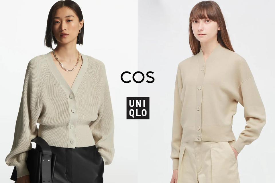 同一款針織外套卻有 10 倍價錢差！貴價 COS vs 平價 UNIQLO 誰更勝一籌？