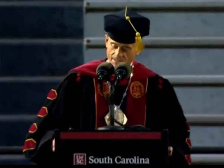 University of South Carolina president Bob Caslen resigned after he was found to have plagiarized a commencement speech.  (WLTX)