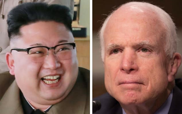 Kim Jong-un and John McCain - AFP/Reuters