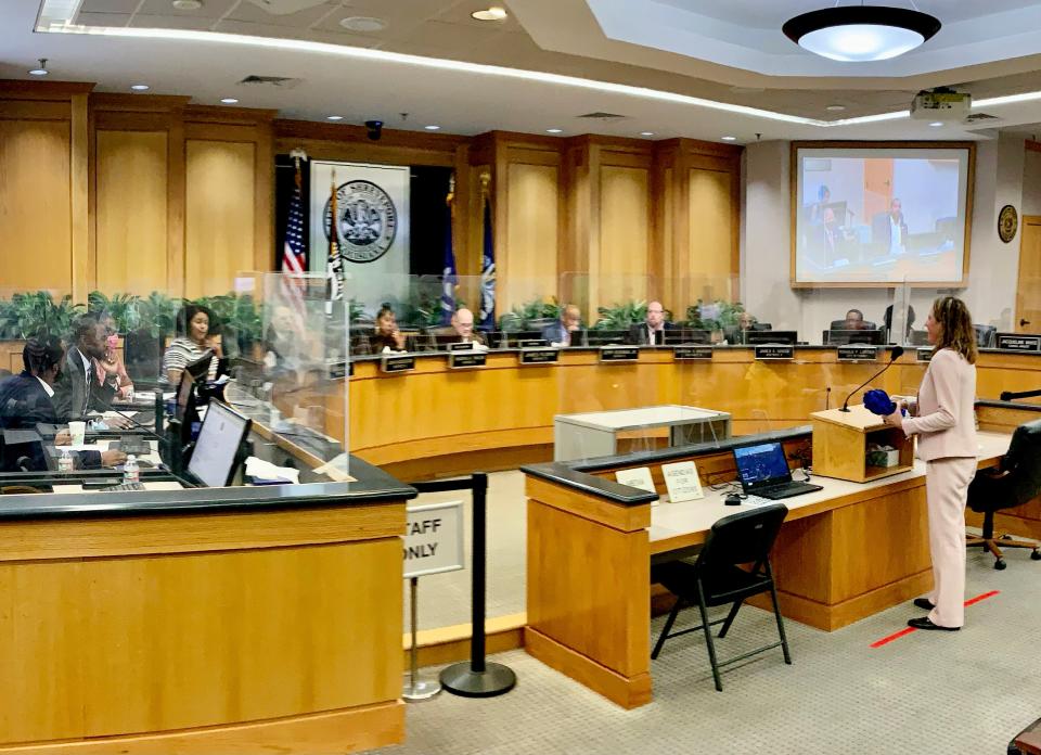 The Shreveport City Council meeting on October 12, 2021, at Government Plaza.