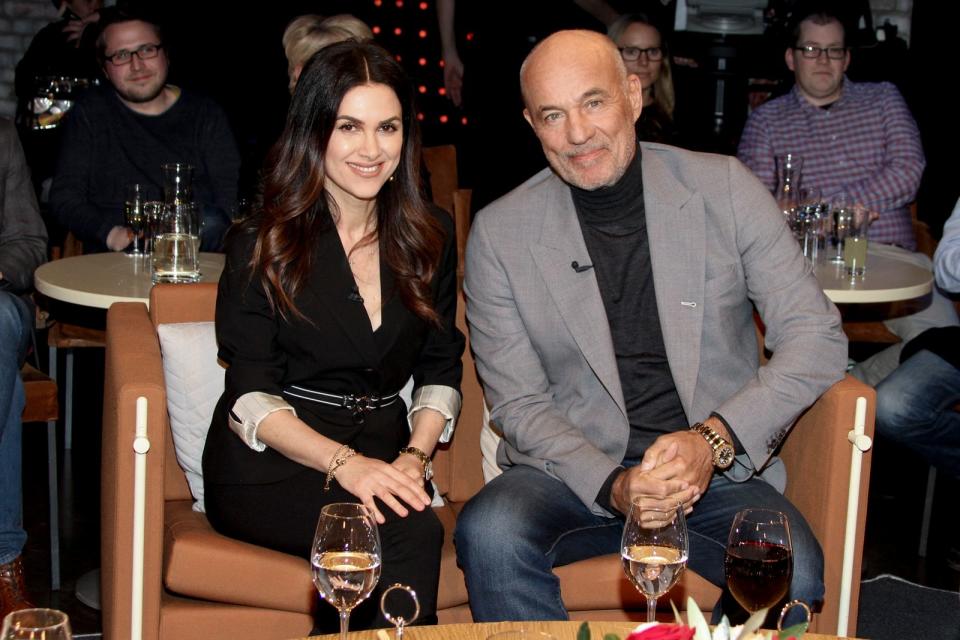 Heiner Lauterbach und seine Frau Viktoria im Februar 2020 in der Bremer Talkshow "3 Nach 9". (Bild: 2020 Tristar Media/Tristar Media)