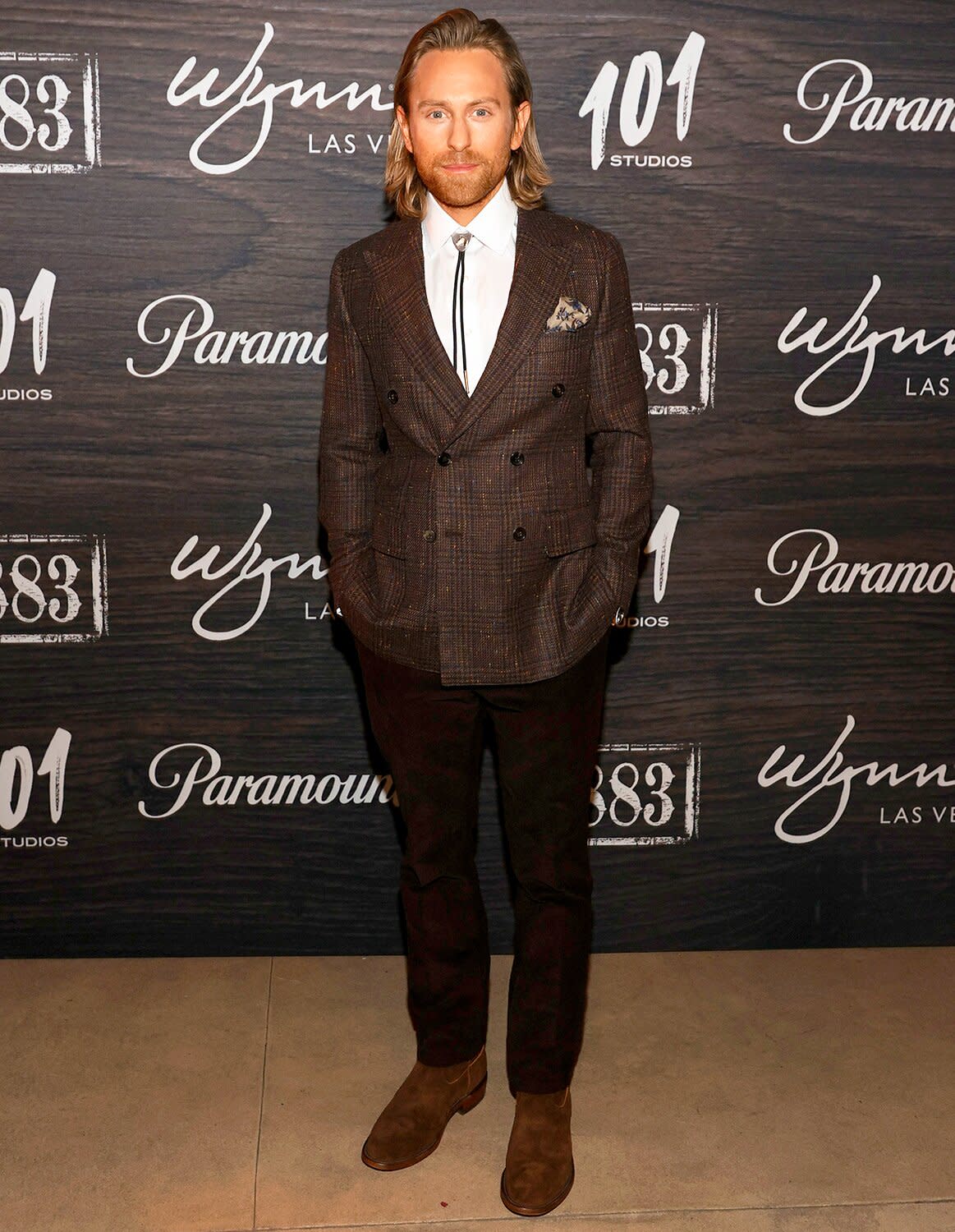 Eric Nelsen attends the world premiere of "1883" at Encore Beach Club at Wynn Las Vegas on December 11, 2021 in Las Vegas, Nevada.