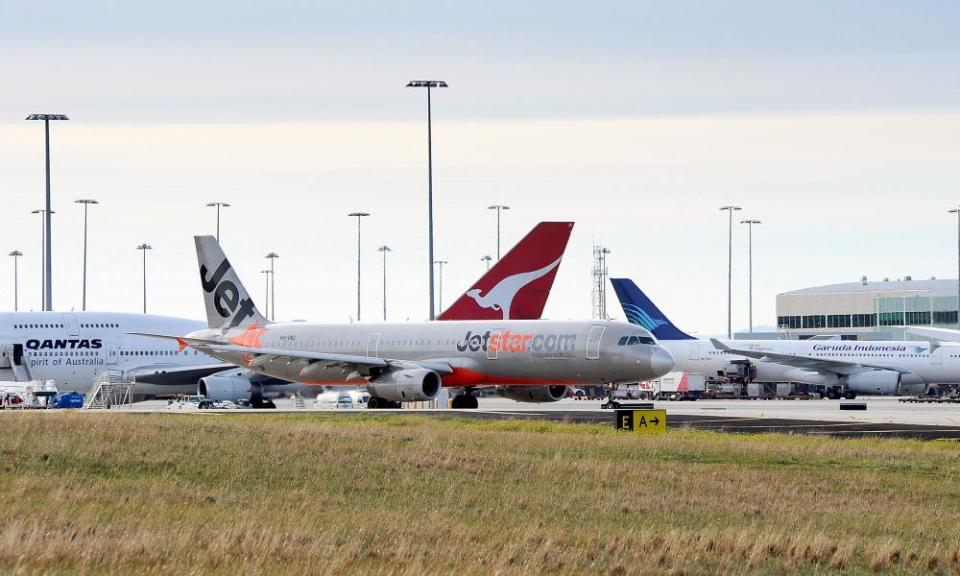 Planes at Melbourne airport.
